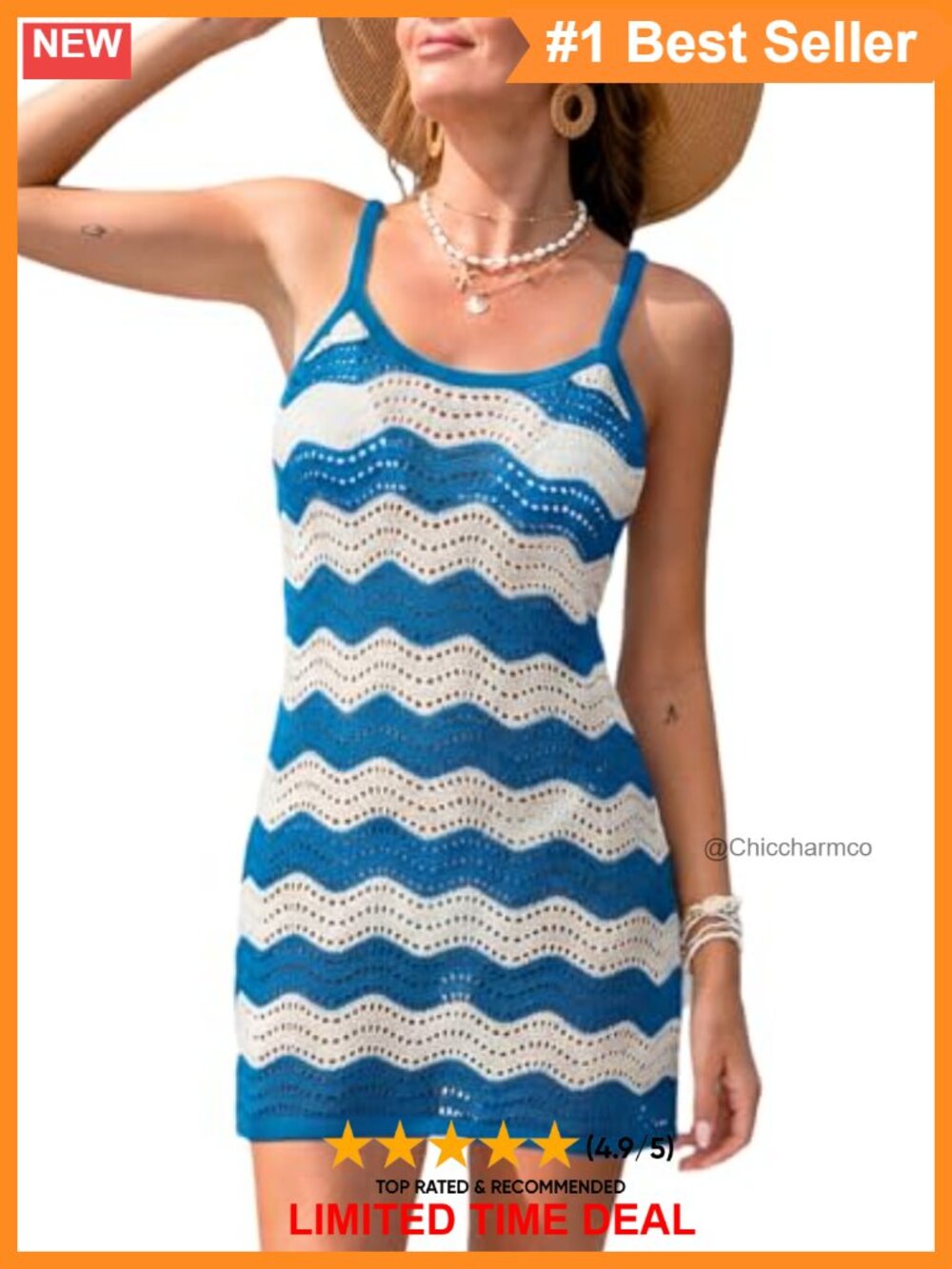 Sleeveless Crochet Mini Beach Cover Up Dress